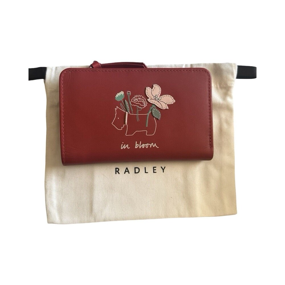 Radley London “In Bloom” 💐Red Wallet dog & Dust bag